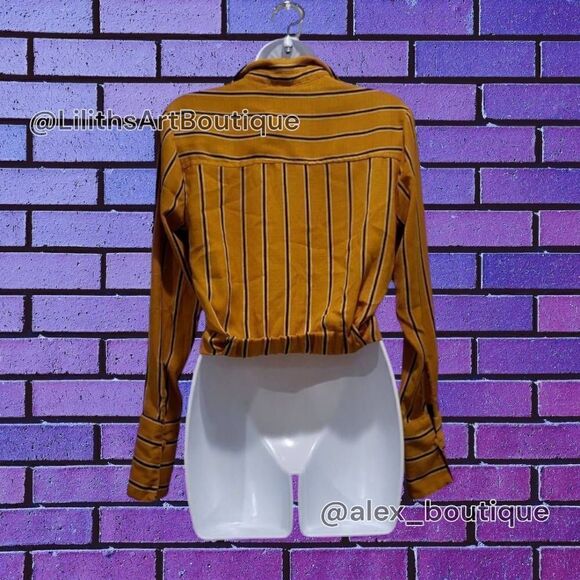 Windsor Collared Striped Croptop(K017)-Size Xs for Women - Picture 4 of 8